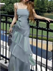 Bxoxo Women'sSexy Ruffles Elegant  Mermaid Dresses French Princess Slim Fit Zipper Party Long Dress 2025 New Fashion Prom Evening Robe