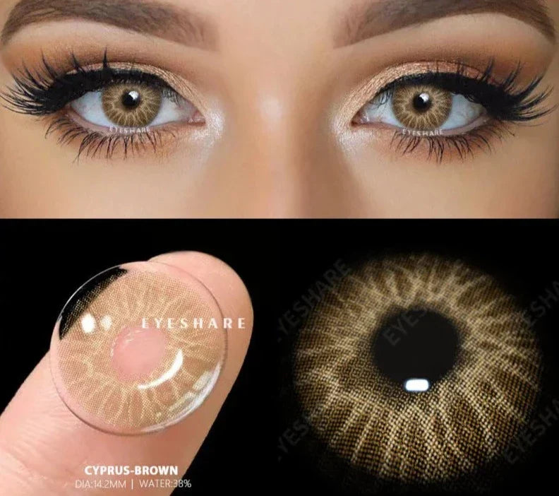 BXOXO Coloured Contact Lenses for Eyes 1pair Gray Pupils Lens Blue Eye Lenses Green Lens Yearly Brown Contacts Cosmetic Lens