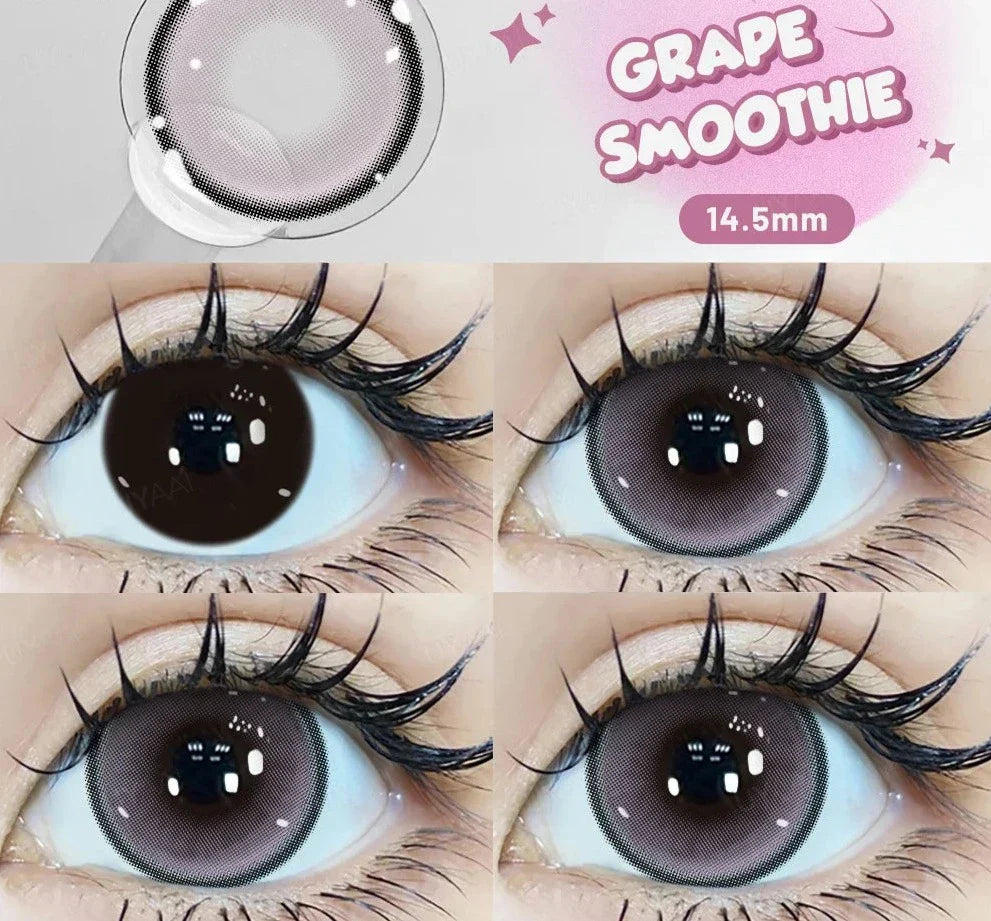 BXOXO 15mm Big Diameter Black Lenses 14.5mm Lenses Colored Contact Lenses for Eyes Big Eye Lenses Natural Look Lenses