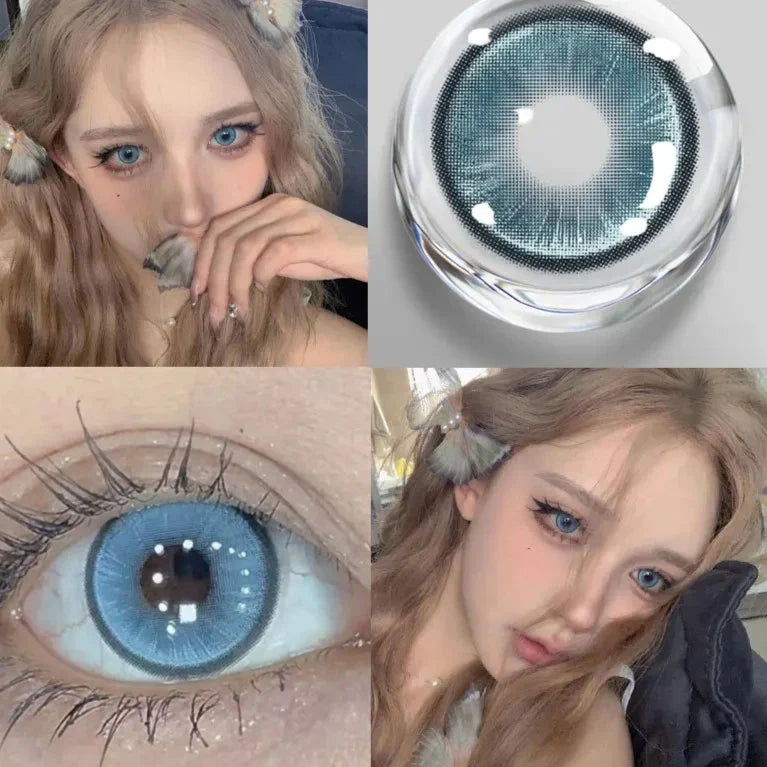 BXOXO 1 Pair Colored Contact Lenses for Eyes Lens Green Blue Gray Contact Lens Green Eye Lenses Wholesale Natural Eye Lenses