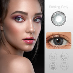 BXOXO Professional Colored Contact Lenses Enlarge Eyes 3-TONE Color Eye Lenses Color Contact Lenses for Eyes 1 Pair Yearly Lens