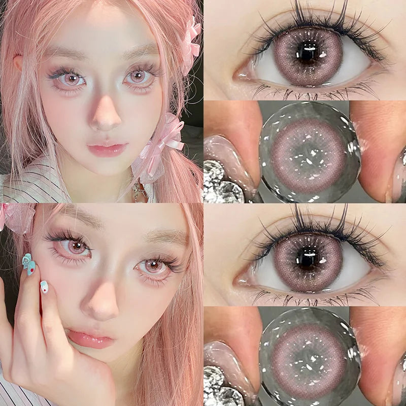 BXOXO Natural Colored Eyes Lenses Green Lenses Contacts Lens Beauty Pupils with Graduation Contact Korean Lenses Make Up