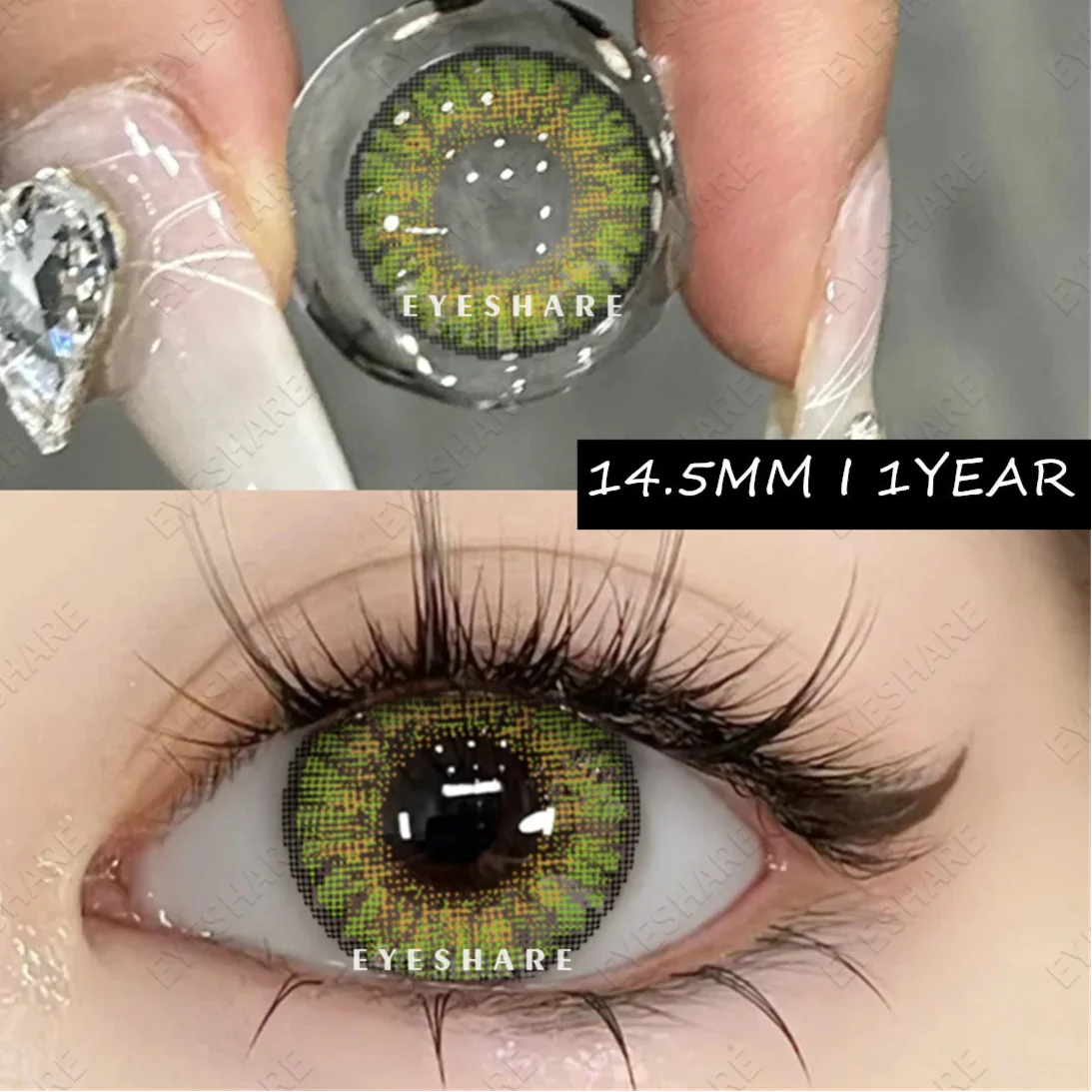 BXOXO 1pair Colored Contact Lenses for Eyes Fashion Blue Lenses Brown Pupils Cosmetic Contacts Yearly Korean Color Contact