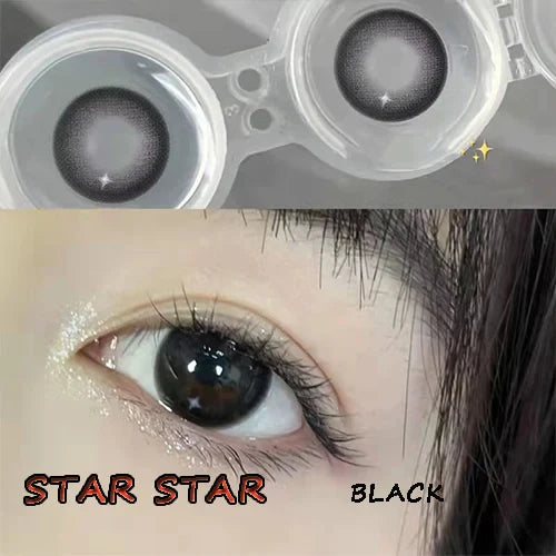 BXOXO Coslens Black Cosmetic 14.00mm Color Soft Contacts Lenses for Eyes Anime Accessories линзы для глаз цветные Cloud Anime Eyes