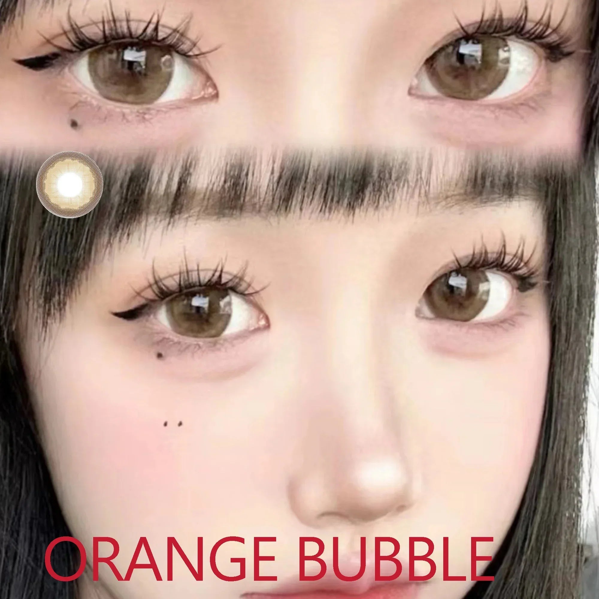 BXOXO 14.50mm Soft Contacts Lenses with Power for Eye Colors Dolly Eyewear Accessories линзы для глаз цветные Orange Bubble