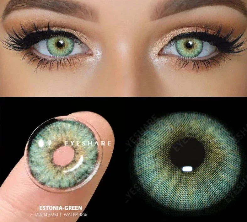 BXOXO Coloured Contact Lenses for Eyes 1pair Gray Pupils Lens Blue Eye Lenses Green Lens Yearly Brown Contacts Cosmetic Lens