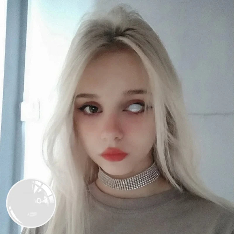 BXOXO 2pcs Halloween Colorful Contact Lenses Anime Cosplay Eye Lenses Multicolored Lenses Lenses White Black Red Lenses