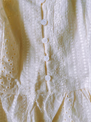Bxoxo A-Line Lace Dr Hollow out Button Detail Inner  Strapl Long Skirt High Waist Commute Sle Pure Color Gown