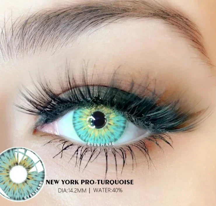 BXOXO 1 Pair Halloween Lenses Color Contact Lenses Cosplay Blue Contact Lenses for Fashion party Lens Green Contact Lens