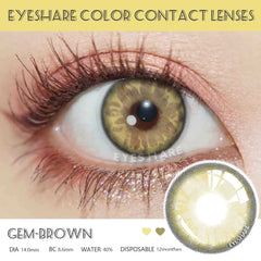 BXOXO Natural Color Contact Lenses for Eyes 2pcs GEM Series Colored Lens Blue Pink Contact Lens Yearly Cosmetic Contact Lens