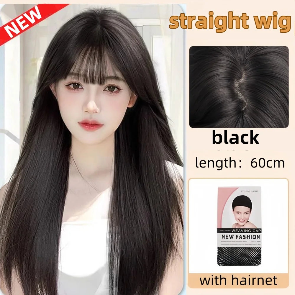 BXOXO Pink Wig for Women Long Wavy Cosplay Wigs Natural Soft Sweet Synthetic Wig for Daily Use School Life Lolita Wig Pink
