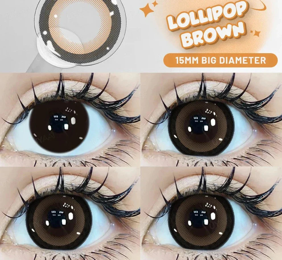 BXOXO 15mm Big Diameter Black Lenses 14.5mm Lenses Colored Contact Lenses for Eyes Big Eye Lenses Natural Look Lenses