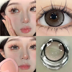 BXOXO 1Pair Colour Contacts Lenses Myopia Pink Rose Eye Lenses Beauty Pupil Blue Eyes Brown Lenses Makeup Free Shipping