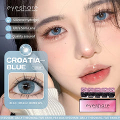 BXOXO Contact Lenses for Eyes 1 Day Daily Lens High Wearing Comfort Lenses Brown Lenses Fashion Blue Contacts 10 Pcs/5Pair