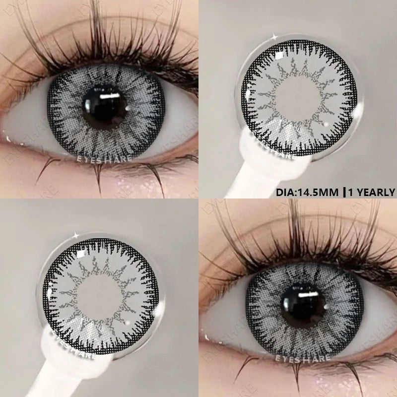 BXOXO 1pair Colored Contact Lenses For Eyes Cosplay Red Eye Lenses Blue Pupils Lens Purple Lenses Yearly Colorful Lens Eye