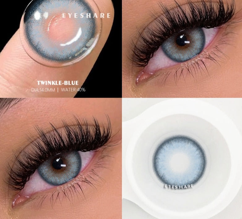 BXOXO Color Lens Eyes 2pcs Natural Color Contact Lenses For Eyes Yearly Beauty Contact Lenses Eye Cosmetic blue Color Lens