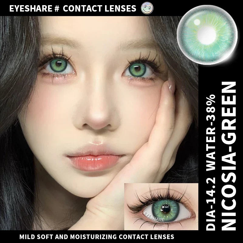 BXOXO Color Contact Lenses for Eyes 2pcs Colorcon Green Lenses Cosmetics Blue Contact Lenses Yearly Cosmetic Gray Eye Lens