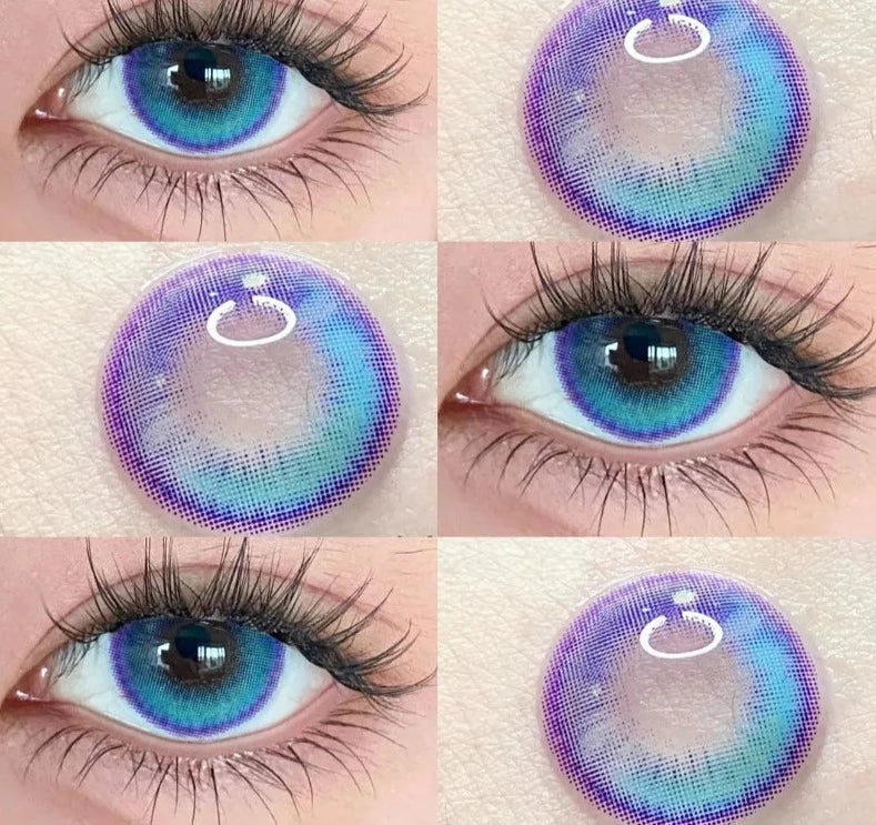 1 Pair Korean Fashion Lenses Pink Cosplay Anime Lenses Color Contact Lenses for Eyes Cosmetics Colored Lenses Red Lenses