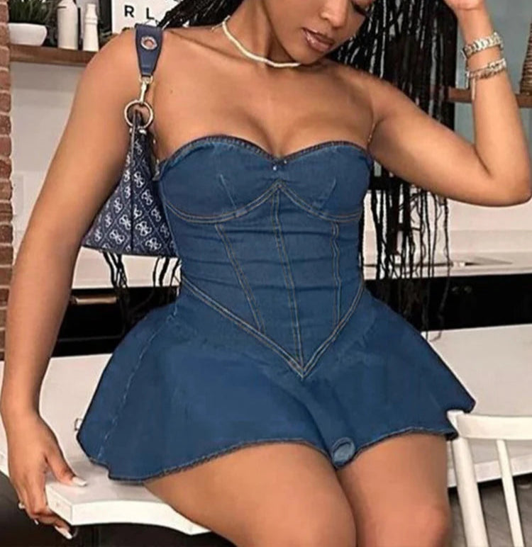 BXOXO High-quality sexy Dress Wrapped Around The Chest European And American Style Authentic Mini Dress Without Sleeves Or Straps