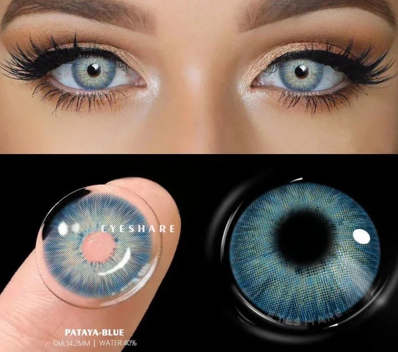 BXOXO Coloured Contact Lenses for Eyes 1pair Gray Pupils Lens Blue Eye Lenses Green Lens Yearly Brown Contacts Cosmetic Lens