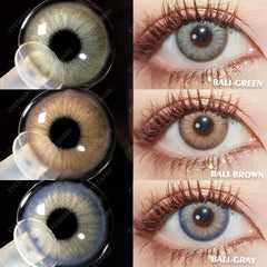 BXOXO Contact Lenses 1 Pair Color Contact Lens for Eyes Blue Gray Colored Contact Lens Eye Beautiful Pupil Yearly Use