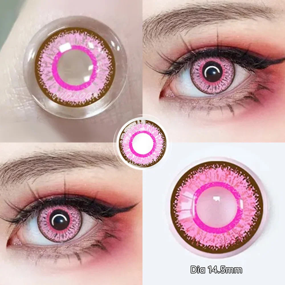 BXOXO -2PCS/1Pair Halloween COSPALY Series Colorful Lenses for Eyes Colored Cosmetic Contact Lenses Crazy Lens for Yearly Use