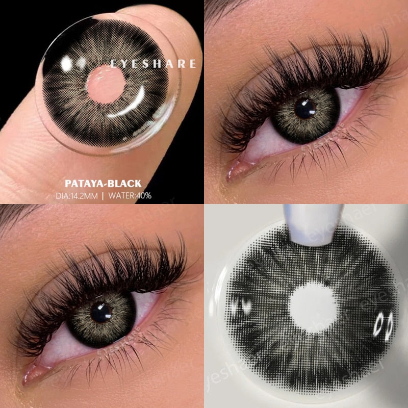 BXOXO 2pcs Natural Color Contact Lenses for Eyes Gray Contact Lens Yearly Fashion Blue Contact Lens Colored Eye Contacts
