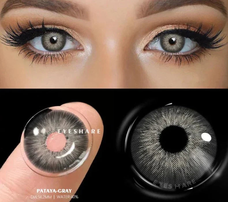 BXOXO Coloured Contact Lenses for Eyes 1pair Gray Pupils Lens Blue Eye Lenses Green Lens Yearly Brown Contacts Cosmetic Lens