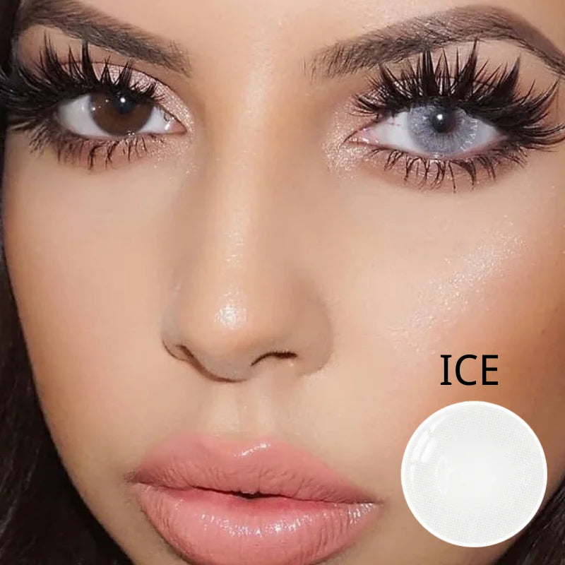 BXOXO 1 Pair Colored Contact Lenses Natural Look Brown Eye Lenses Gray Contact Blue Lenses Fast Delivery Green Eye Lenses