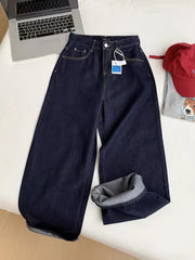 Bxoxo American Retro Flared Jeans Women High Waist Loose Washed Wide Leg Pants Bf Harajuku Hip Hop Patchwork Denim Trousers New