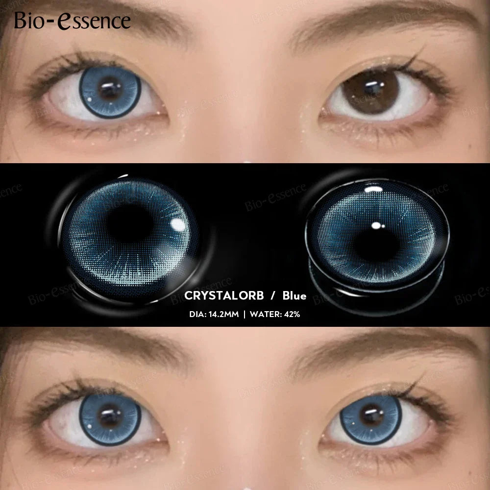BXOXO 1 Pair Colorcon Korean Lenses Colored Contact Lenses for Eyes Green Eye Lenses Fashion Lenses Brown Contact