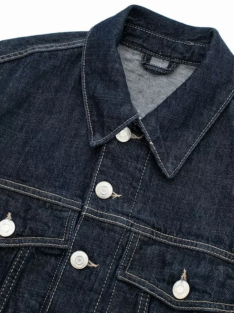 Bxoxo Women Fashion With Pockets Denim Blue Single Breasted Jackets Vintage Lapel Neck Long Sleeves Female Chic Lady Outfits