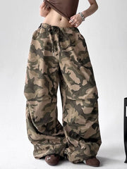 Bxoxo Y2K Camouflage Cargo Pant Women Streetwear Loose Hip Hop Harajuku Trousers American Vintage High Waist Summer Bf Casual Pants
