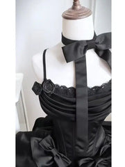 BXOXO Summer French Elegance Lolita Ballet Dress Hepburn Princess Puffy Short Slim Dress Korea Fashion Patchwork Party Clothing 2025