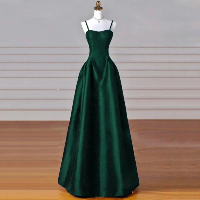 BXOXO Customized Lake Blue Women Ceremonial Dress Solid Satin Slim Sleeveless For Wedding Evening Banquet Birthday Bridesmaid Gowns