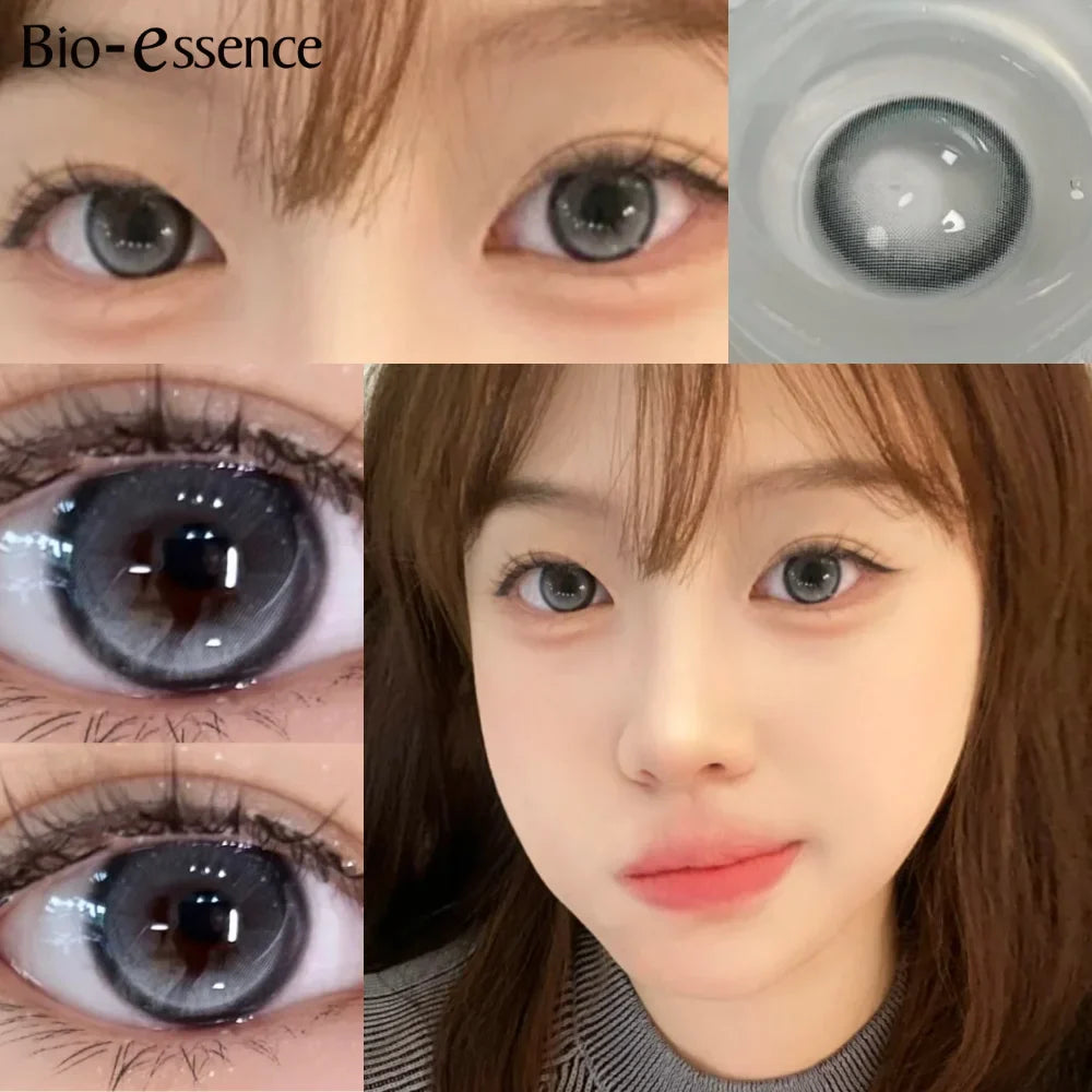 BXOXO 1 Pair Colorcon Korean Lenses Colored Contact Lenses for Eyes Green Eye Lenses Fashion Lenses Brown Contact