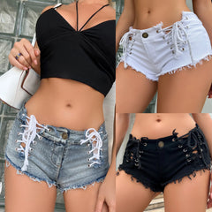 BXOXO Sexy Stretch Denim Shorts Women's Hot Pants Jeans High Waist Bar plus Size