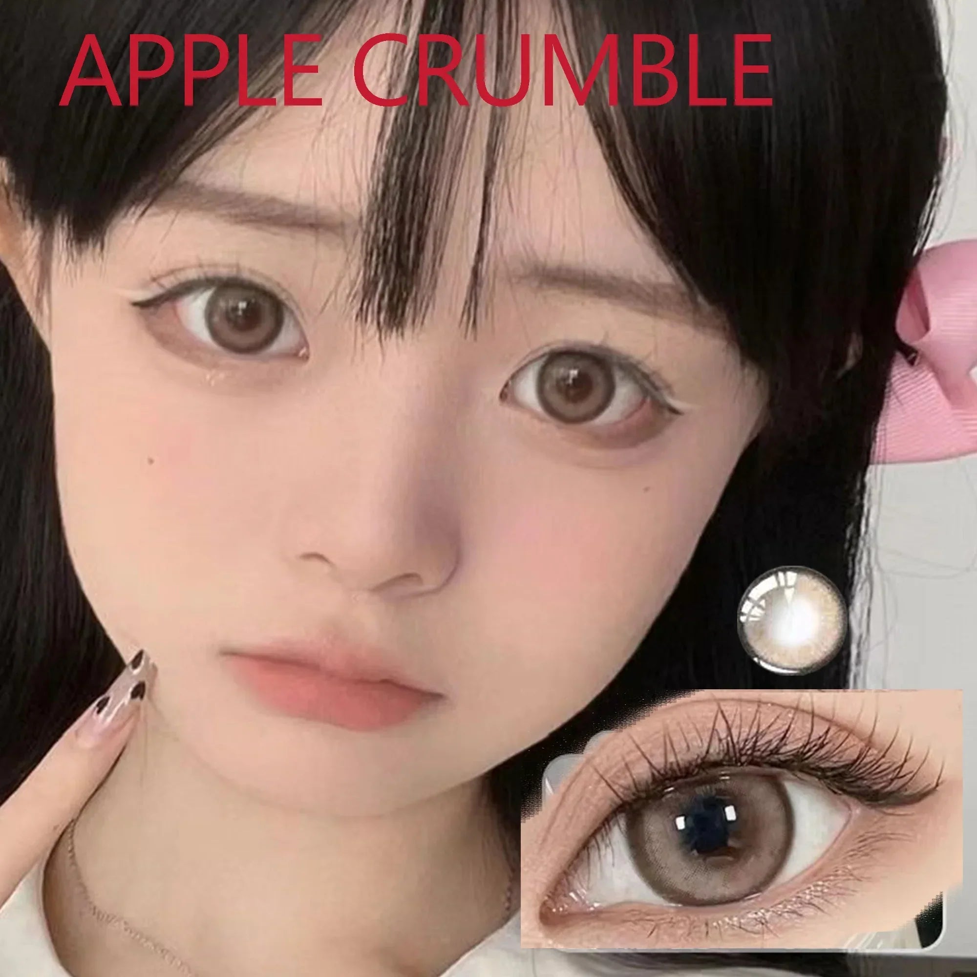 BXOXO Coslens Eye Glasses 14.20mm Contact Lenses with Power Women Men lentes de contacto Apple Crumble