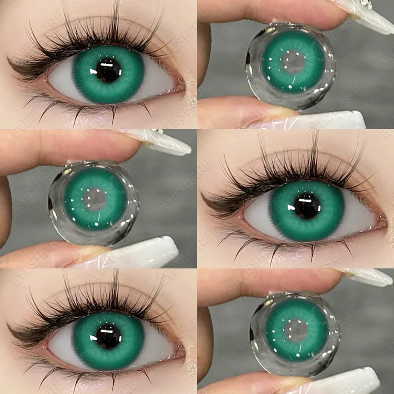 BXOXO 1Pair Colored Contact Lenses for Eyes Fast Delivery Brown Lenses Gray Pupils Lens Green Eye Lenses Blue Eye Lens Yearly