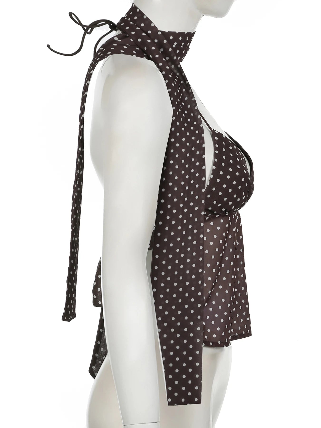 Bxoxo Rockmore Summer Camisole Slim Vest Sexy Women Sleeveless V-Neck Ribbon Tank Top Female Solid Polka Dots Tops Y2k Coquette