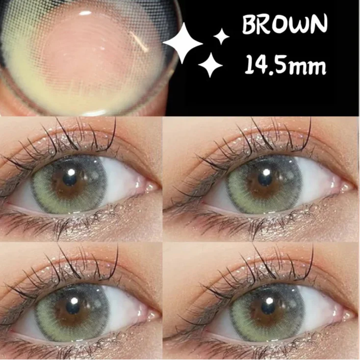 BXOXO Contact Lenses for Eyes with Degree 1 Pair Big Eye Lenses Brown Lenses Fog Pearl Lens Korean Lenses Natural Lenses