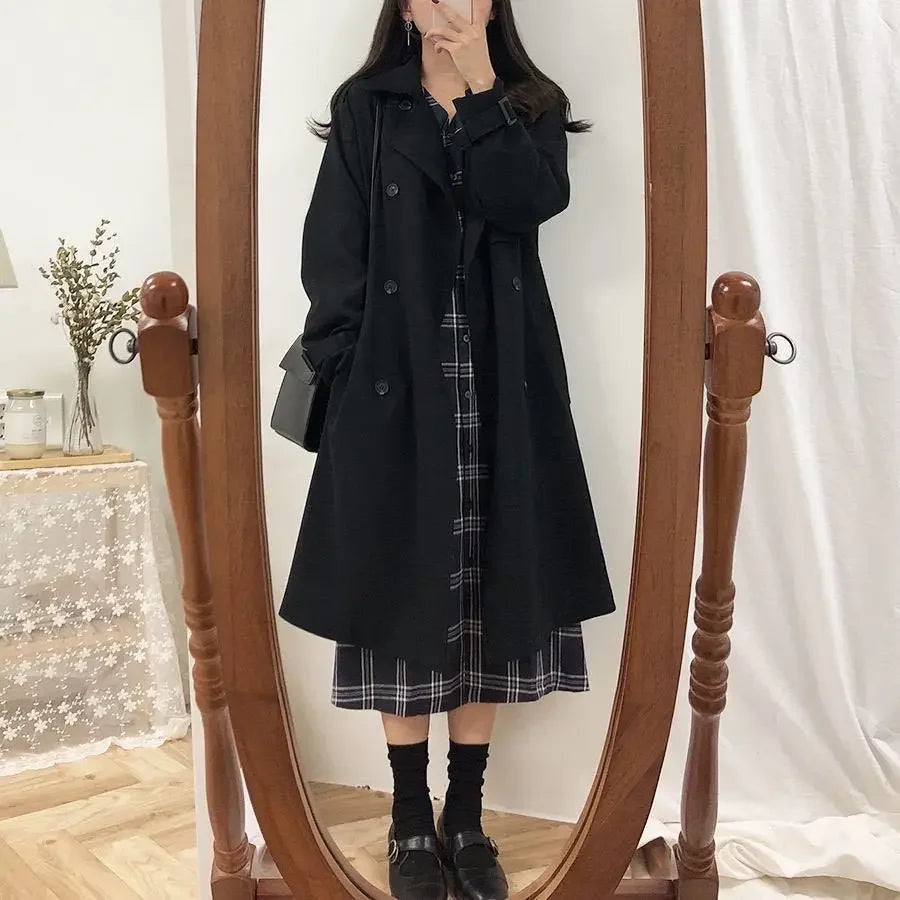 Bxoxo Vintage Plaid Dresses for Women Autumn Winter Full Spring 2025 Elegant Luxury Korean Fashion A Line G X Woman Long Sleeve Dress