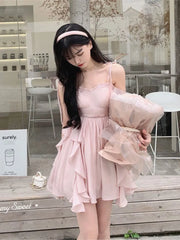 BXOXO Summer Women Sundress Suspenders Ruffles Fairy Dress Elegant Feminine Holiday Beach Romantic Dress traf robe платье