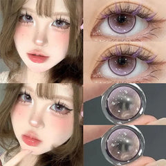 BXOXO Natural Colored Eyes Lenses Green Lenses Contacts Lens Beauty Pupils with Graduation Contact Korean Lenses Make Up