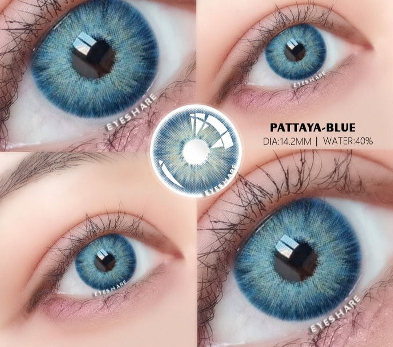 BXOXO Color Lens Eyes 2pcs Natural Color Contact Lenses For Eyes Yearly Beauty Contact Lenses Eye Cosmetic blue Color Lens