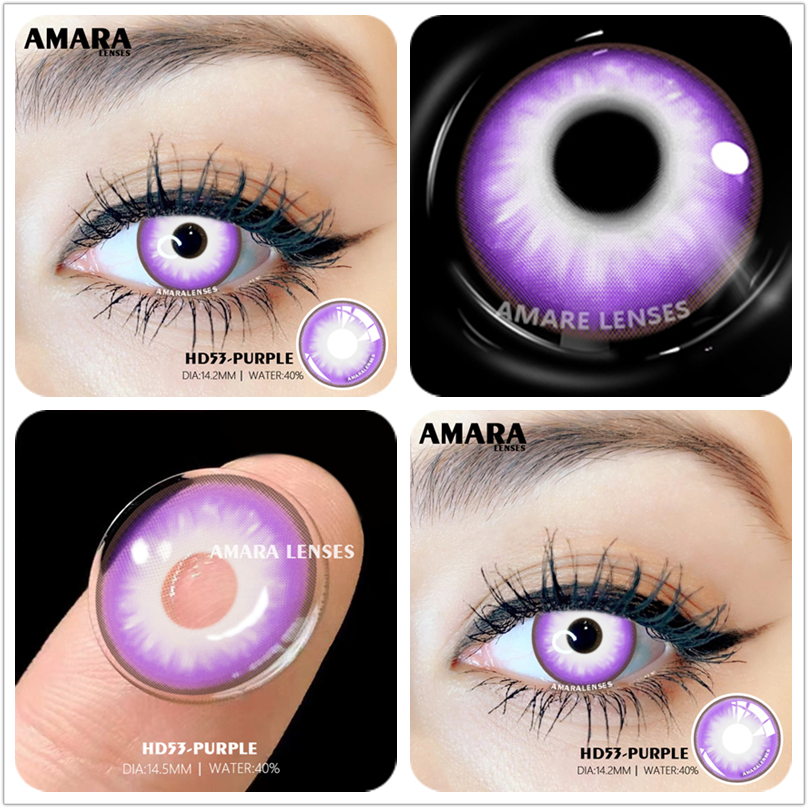 BXOXO Color Contact Lenses For Eyes 2pcs Anime Cosplay Colored Lenses Blue Crazy Halloween Lenses Contact Lens Beauty Makeup