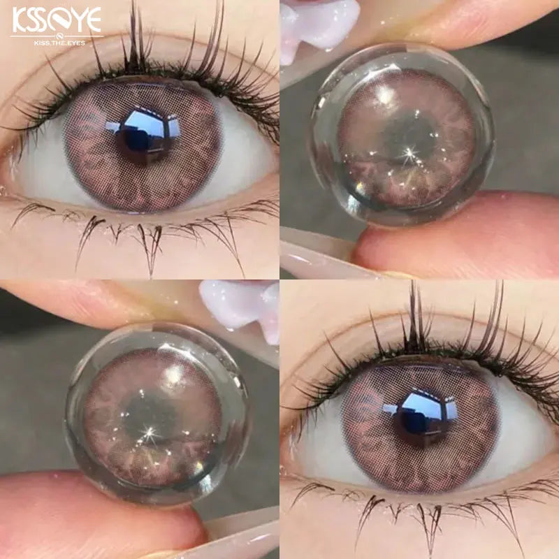 BXOXO 1Pair Red Colour Contacts Lenses Prescription Myopia Halloween Red Eye Lenses Beauty Pupil Makeup Lenses