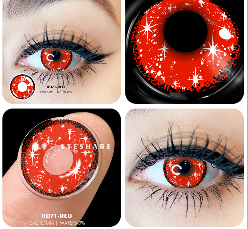BXOXO 2pcs Colored Contact Lenses For Eyes Cosplay Colored Lenses Blue Contact Lens Yearly Beautiful Pupil Eyes Contact Lens
