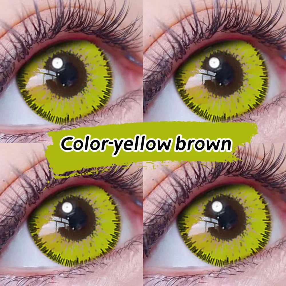 BXOXO -2PCS/1Pair Halloween COSPALY Series Colorful Lenses for Eyes Colored Cosmetic Contact Lenses Crazy Lens for Yearly Use