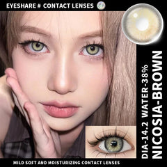 BXOXO Color Contact Lenses for Eyes 2pcs Colorcon Green Lenses Cosmetics Blue Contact Lenses Yearly Cosmetic Gray Eye Lens